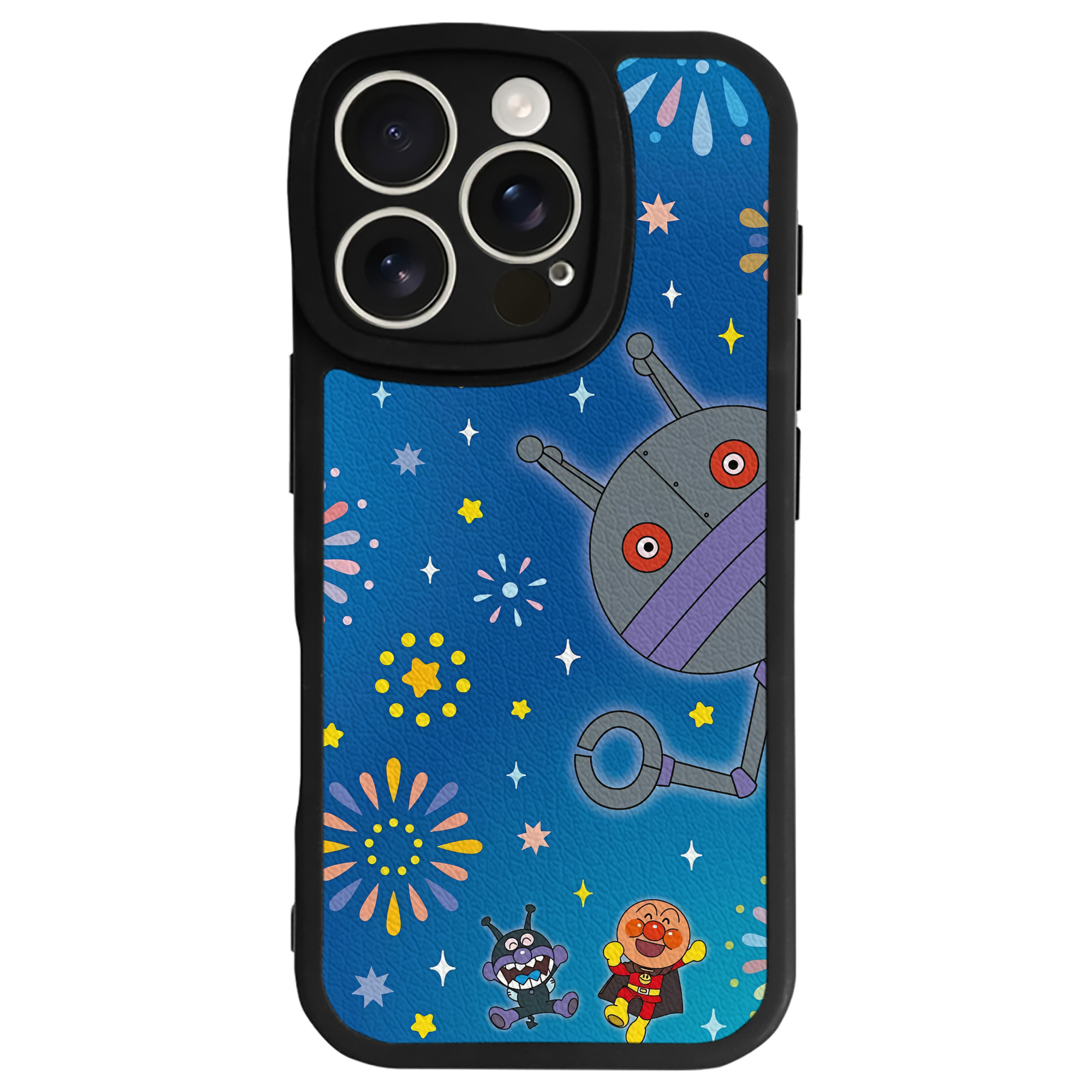 （画像用） アンパンマン Anpanman 【iPhone 16シリーズ対応】シリコンスマホケース（レザー調） 材質：シリコン